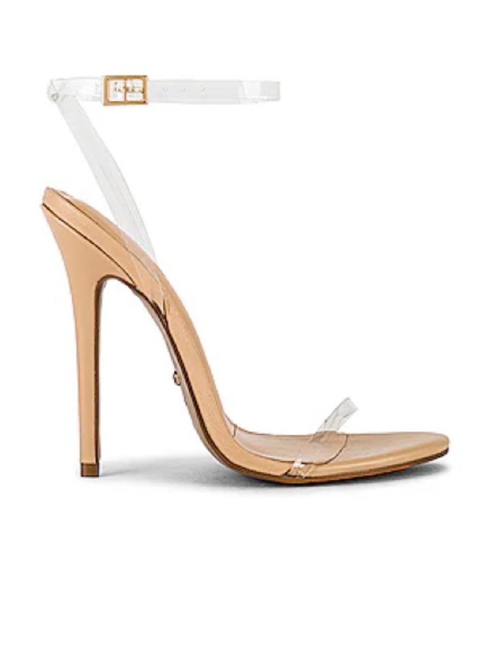 RAYE Clear-Strap Nude High Heel Sandal